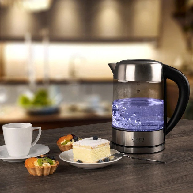 Електричний чайник з високою потужністю ADLER AD 1247 1.7Л 2200Вт, Надійний електричний чайник AU-55