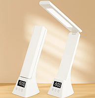 Настольная лед лампа с беспроводной зарядкой часами Настольная лампа для школьника TYV-2088