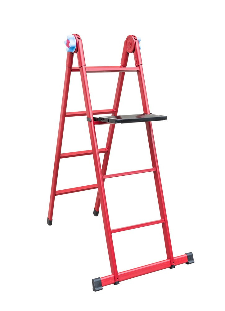 Драбина універсальна металева 4 сходинки зі столиком h 1070/2500 мм max 150 кг
