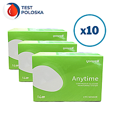 Сенсор для системи безперервного моніторингу глюкози CGM Yuwell CT 3, 10 пак.