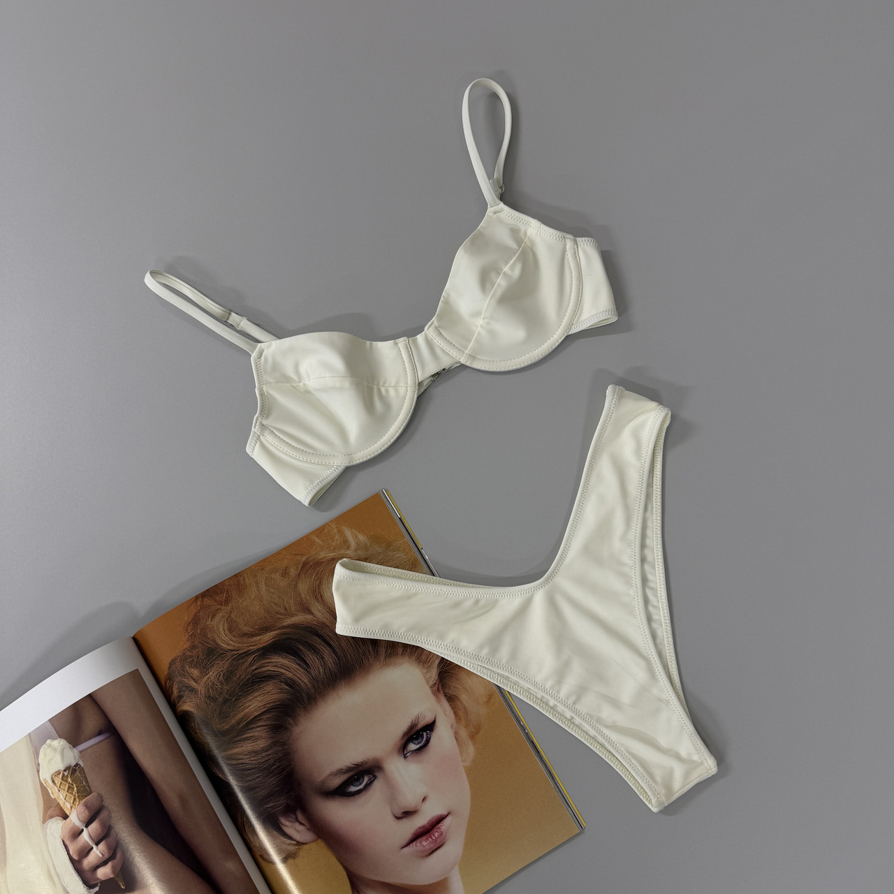 Купальник жіночий FRANCESCA на кісточці молочний, фото 1