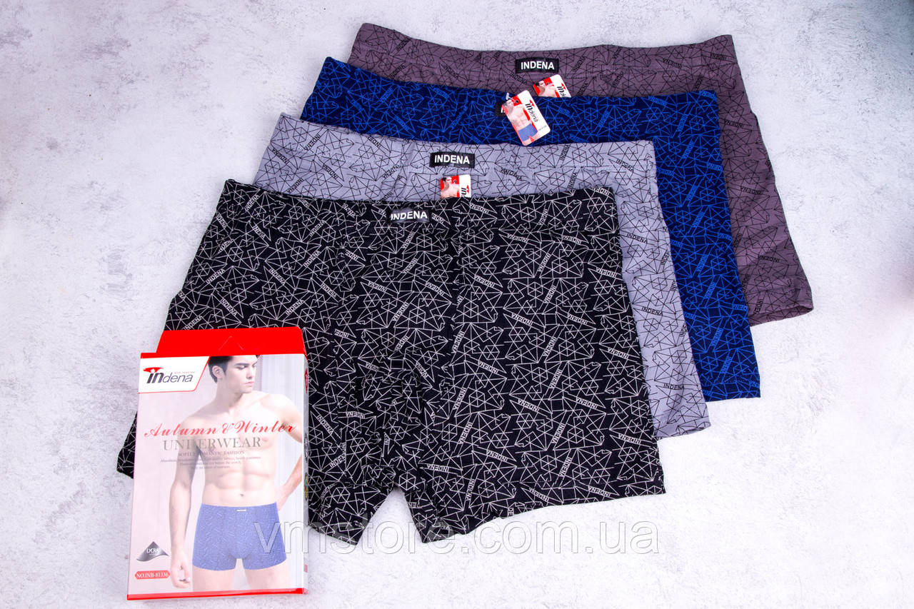 Труси Indena, бавовняні чоловічі боксери, набір 2 штуки, розмір 3XL, фото 1