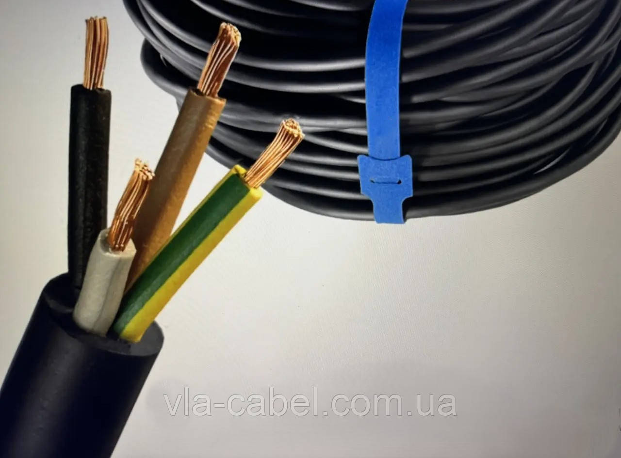 Кабель провід гнучкий КГ т 4х1.5 повноцінний, мідний гумовий Одеса ТУ гост (кратно 5м), фото 1