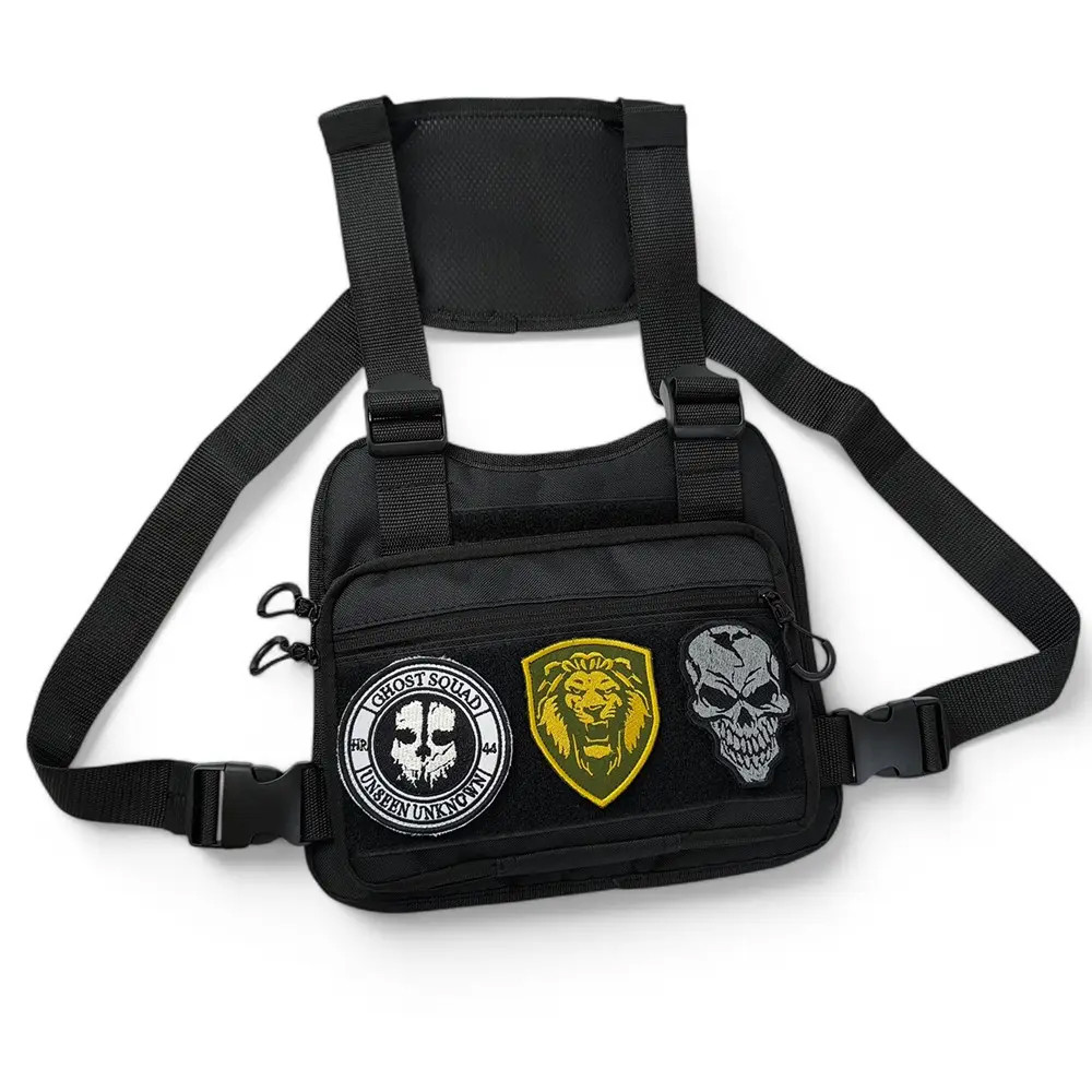 Тактична сумка нагрудна з патч-панеллю, 30х25см / Чоловіча сумка розвантажувальна / Розвантажувальна сумка - жилет, фото 1