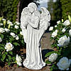Садова фігурка з бетону, ручної роботи, 31см, Ангел / Бетонна скульптура / Садова фігура з бетону / Фігура садова, фото 5