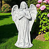 Садова фігурка з бетону, ручної роботи, 31см, Ангел / Бетонна скульптура / Садова фігура з бетону / Фігура садова, фото 7