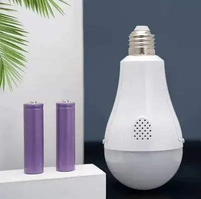 Лампочка з 2а акумуляторами світлодіодна 20 Ватів світильник аварійний автономний товстий цоколь