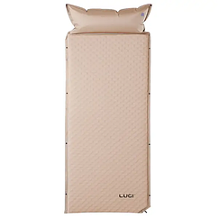 Самонадувний матрац похідний у намет 190×65×3 см туристичний із підголівником LU-026 Бежевий