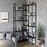 Стелаж для інтер'єру лофт з 8 відкритими полицями з ЛДСП Стелажі кутові для дому, фото 2