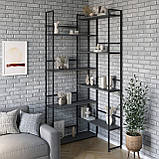 Стелаж для інтер'єру лофт з 8 відкритими полицями з ЛДСП Стелажі кутові для дому, фото 4