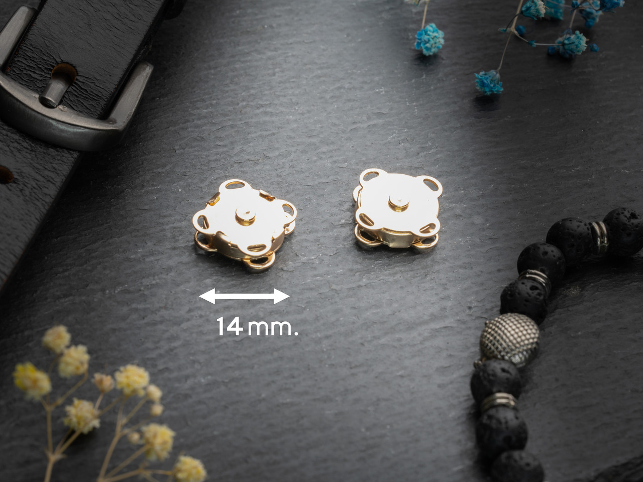 Кнопка-магніт . Колір "золотий". 14мм, фото 1