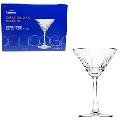 Набір келихів для мартіні "Версаль" 4шт 230мл