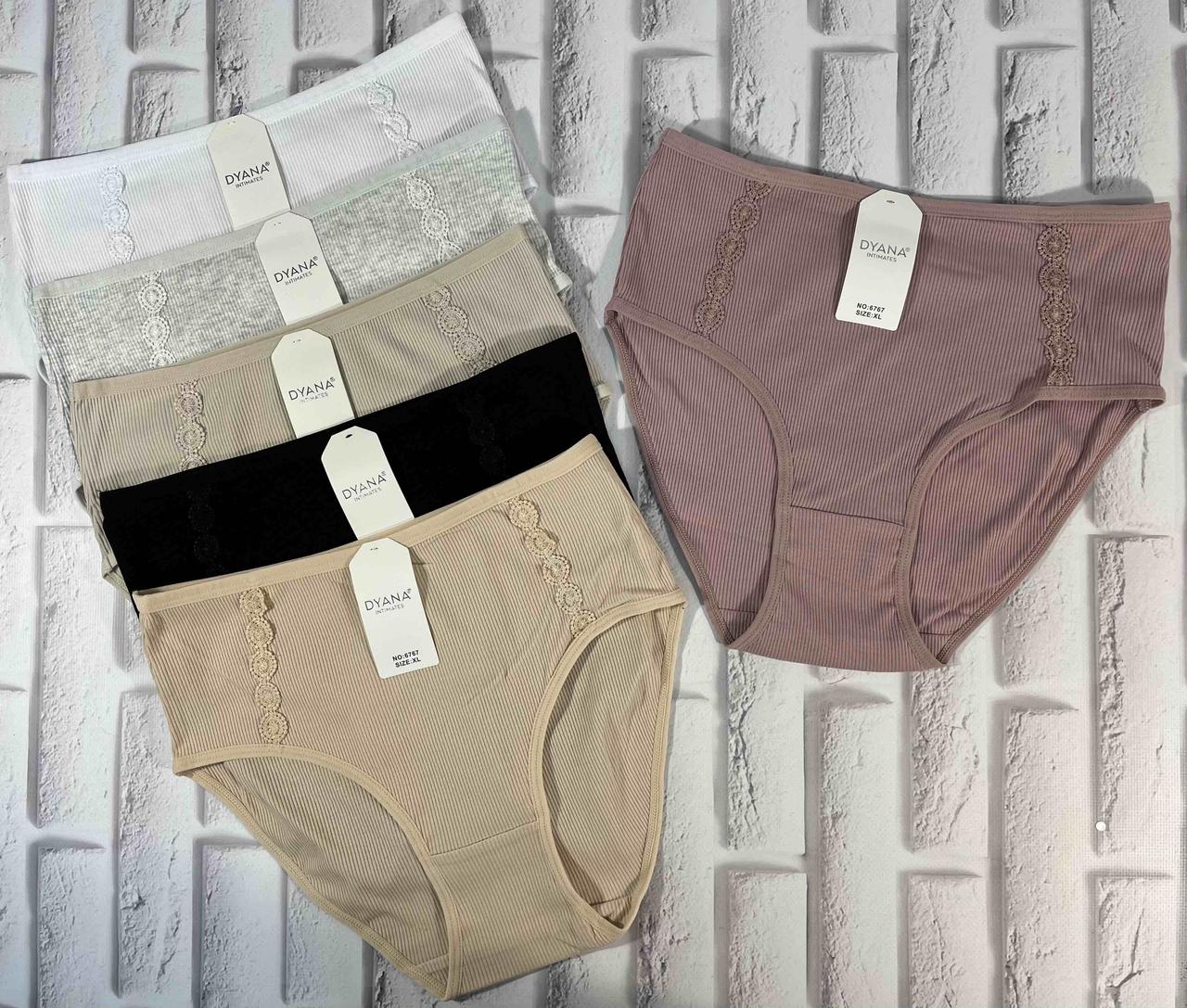 Жіночі трусики рубчик Dyana  Розмір 48-54 Тканина 95% котон