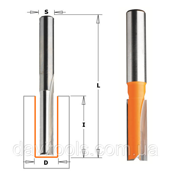 Фреза пазова довга d8 D8 L60 h31.7 СМТ 912.080.11, фото 1