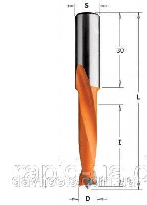 Свердло D6 d10 L70 h35 CMT для свердлильно присадних верстатів (311.060.12), фото 1