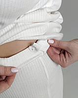 Піжама для вагітних і годуючих мам зі штанами (молочний), фото 6