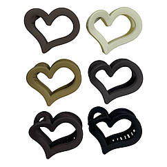 Краби для волосся гуртом 6.5*5 см пластик 12 шт/пач.