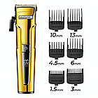 Комплект для стрижки 3в1 + 11 насадок, VGR V-694, Золотий / Чоловічий тример /  Машинка для стрижки волосся / Електробритва, фото 7
