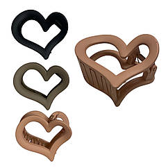 Краби для волосся гуртом 6.5*5 см пластик 12 шт/пач.