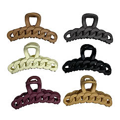 Краби для волосся гуртом 7*3 см пластик 12 шт/пач.