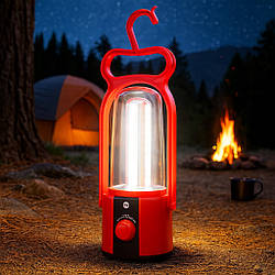 Кемпінговий ліхтар 8 Вт, 2800 mAh, 7048C, Червоний / Аварійна лампа / Портативна лампа на акумуляторі / Ліхтар для дому