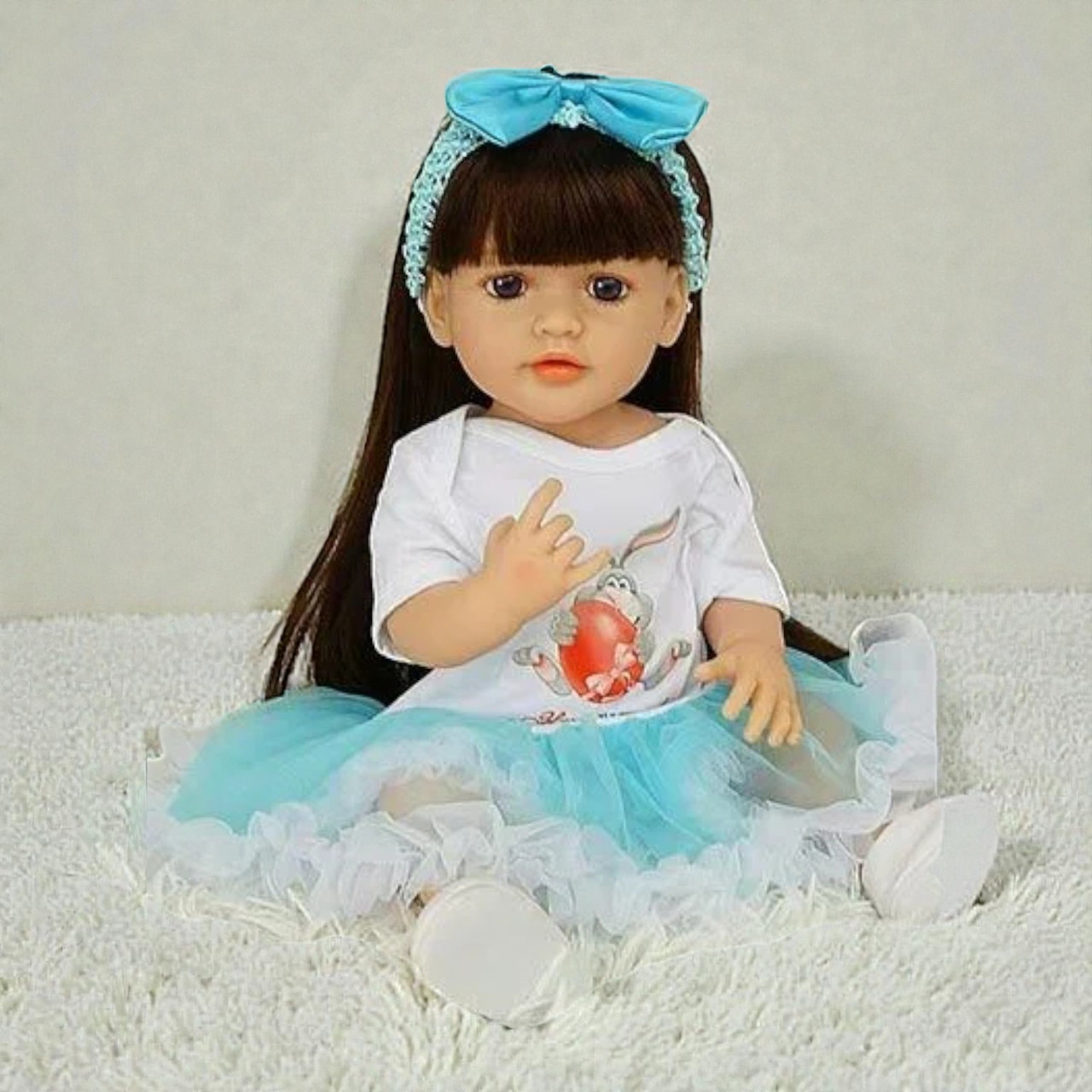 Лялька функціональна велика TK Group (висота 50 см, датчик руху, звуки: сміх, плач, засинає, гумова) QM 25046, фото 1