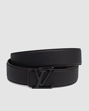 💫 Louis Vuitton Leather Belt Black/Black 125 х 4 см
