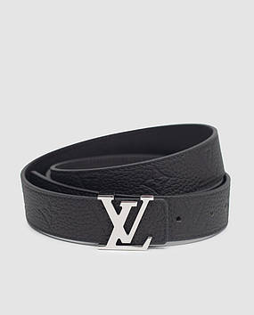 💫 Louis Vuitton Reversible Leather Belt 30mm Embossing Black/Silver 125 х 3 см