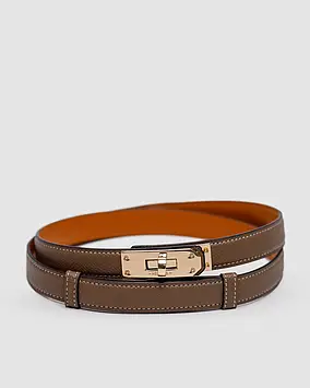 💫 Hermes Kelly 18 Belt Beige Leather Рег. від 57 до 103 см х 2 см