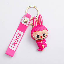 Дитячий брелок Beige Yoga 4×8 (см) для ключів, на сумку і рюкзак Малиновий HP-55-16PP