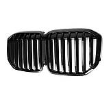 Решітка радіатора BMW X7 G07 рестайлінг чорні глянцеві ніздрі БМВ, фото 2