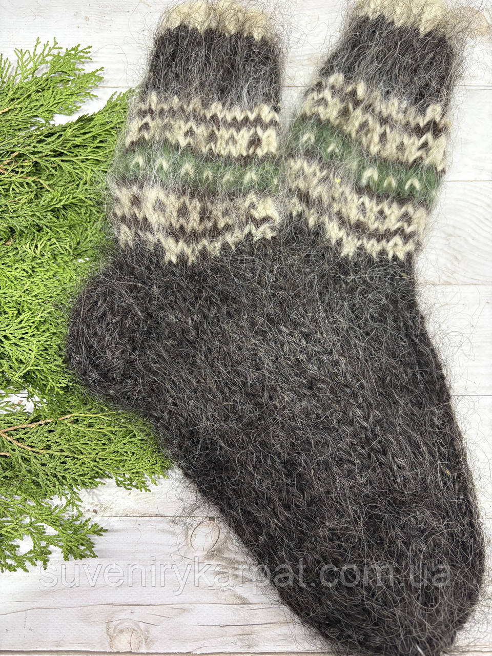 Гуцульські Шкарпетки з овечої шерсті розмір 42-44, фото 1