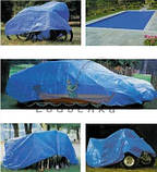 Тент 6 х 12 м 60 г/м2 від дождю та для тіні від сонця пропіленовий. Ламинирований з кільцями, фото 3