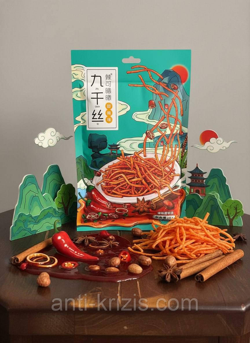 Снек латяо Lakexixi Temper Latiao Spicy Gluten 92 г, 100% оригінал Китай