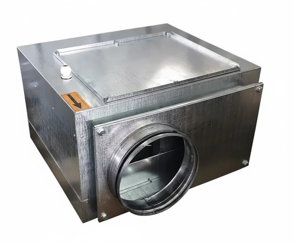 Вентилятор з загнутими вперед лопатками в шумоізольованому корпусі C-VENT-PF-S-250-4-380