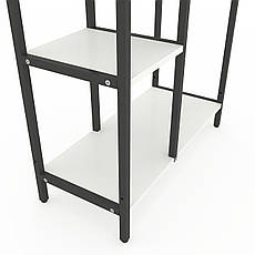 Стелаж Лофт Каскад 1780х700х300 Меткас, 35 кг/полицю, 7 полиць, ЛДСП, антрацит-білий сніг, фото 3