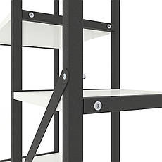 Стелаж Лофт Каскад 1780х700х300 Меткас, 35 кг/полицю, 7 полиць, ЛДСП, антрацит-білий сніг, фото 4