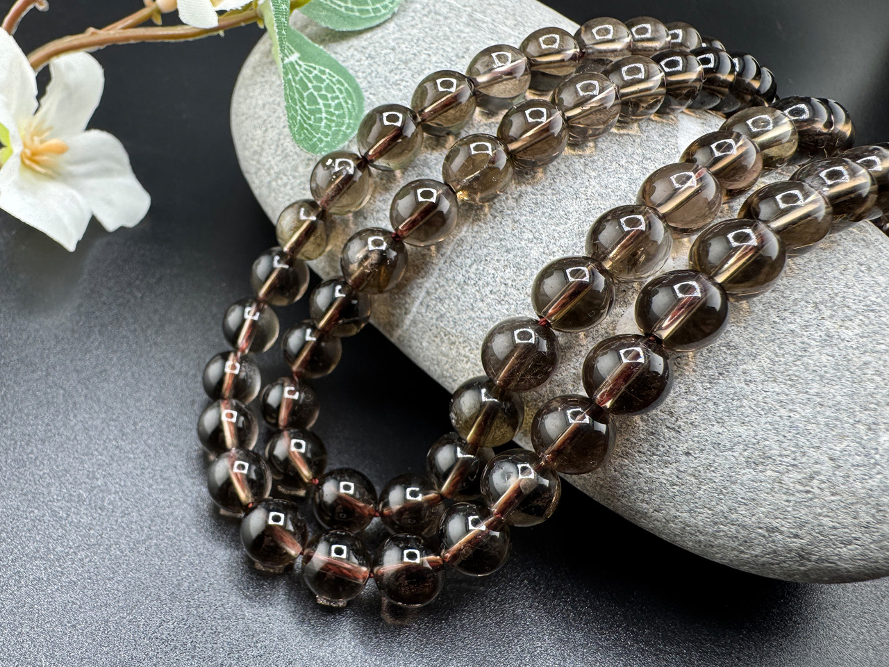 Рахтопаз натуральний 8 мм, кругла нитка, фото 1