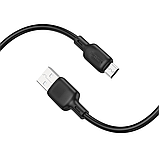 Кабель BOROFONE BX113 Lenny silicone charging data cable Micro(L=3M) Black, фото 4