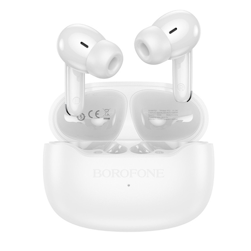 Бездротові навушники BOROFONE FQ1 Shine wireless BT headset White, фото 1