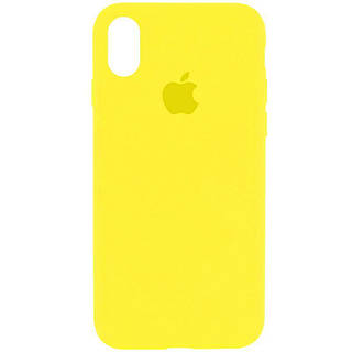 Чохол Silicone Case Full Protective (AA) для Apple iPhone X / XS (5.8") Жовтий