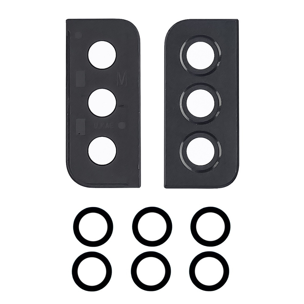 Скло камери Samsung G996 Galaxy S21 Plus 2021 (комплект 3шт) з рамкою black, фото 1