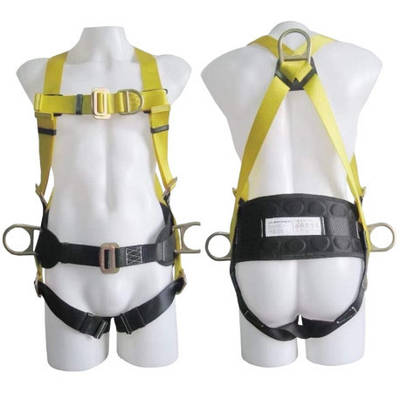 Ремінь безпеки для робіт на висоті | Пристраховувальний прив'язок жовтий.a55