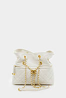 Chanel Drawstring Tote Bag White with Gold Hardware 29х25х9,5
