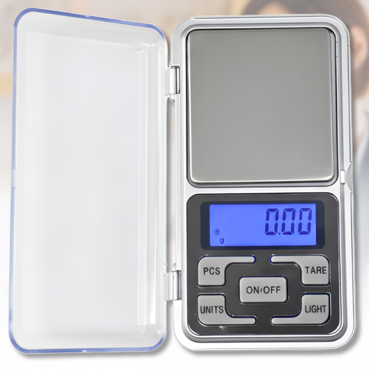 Ювелірні електронні ваги 0.1-500г з кришкою та підсвічуванням дисплея, фото 1