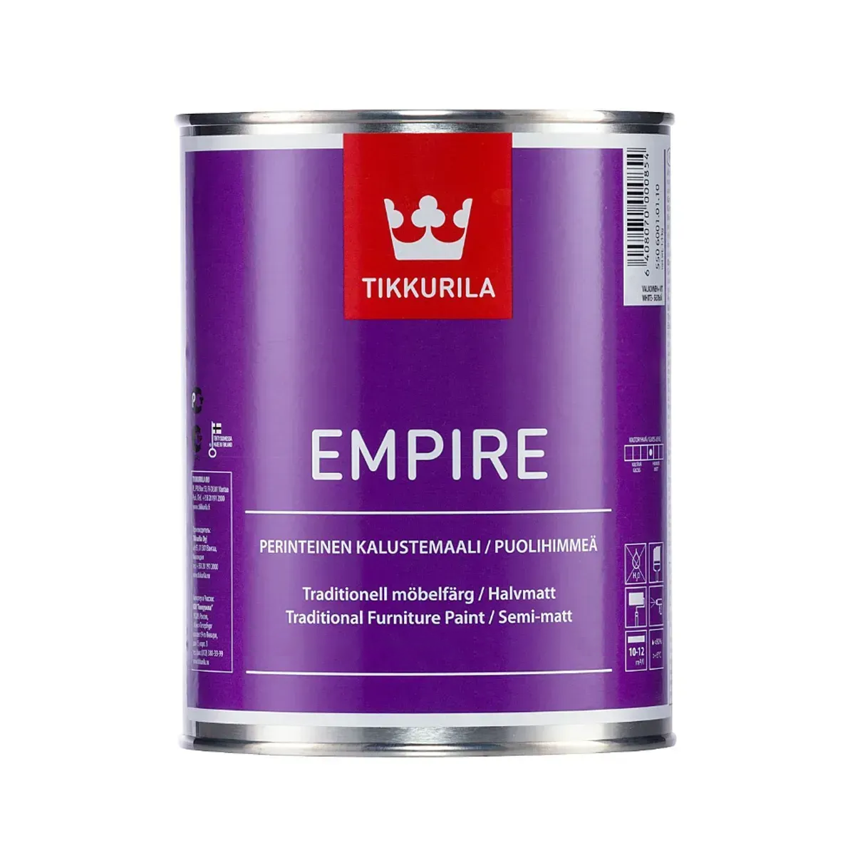 Емаль алкідна Tikkurila Empire База А (біла) 0.9л