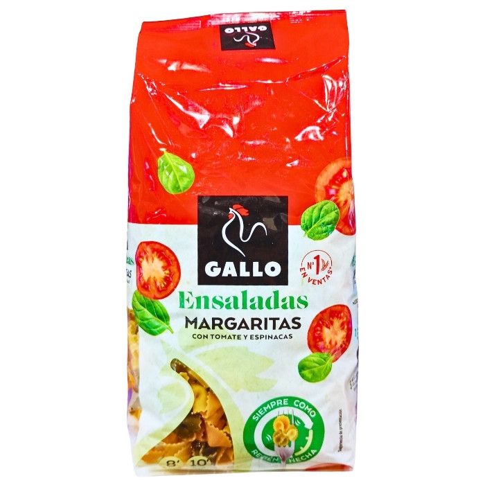 Макарони Gallo Ensaladas Margaritas з томатом та шпинатом 450 г, фото 1