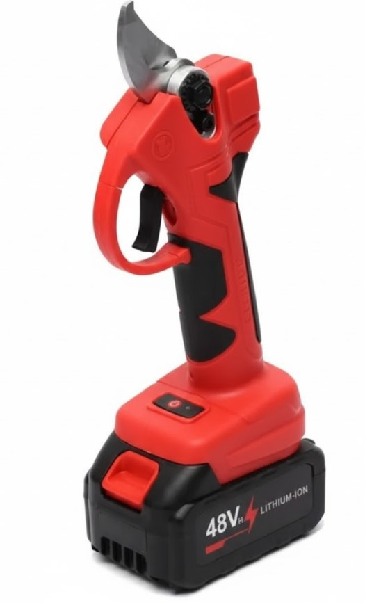 Акумуляторний садовий секатор 48 В, електричні ножиці для обрізання, у зручному кейсі, фото 1