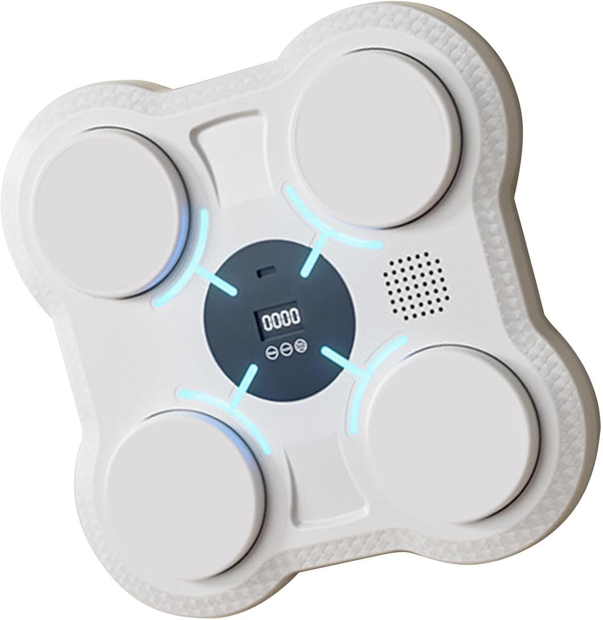 Дитяча настінна боксерська мішень із музичним супроводом і LED-підсвіткою, біла, фото 1