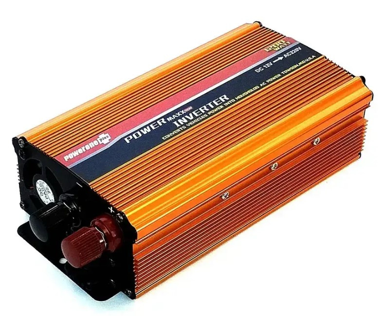 Автомобільний інвертор Power Inverter SSB-1200W для перетворення 12 В на 220 В, 1200 Вт, модифікована синусоїда, фото 1